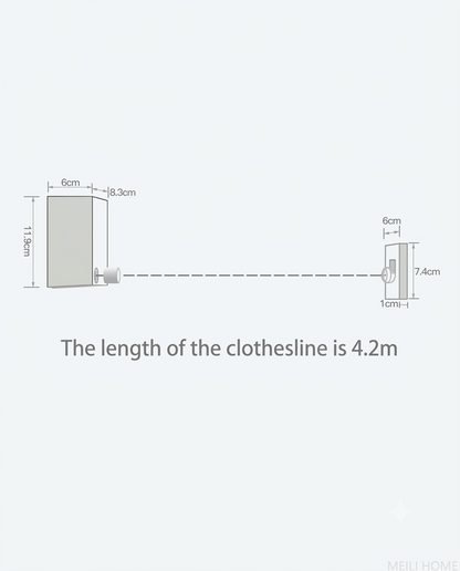 Telescopic Retractable Clothesline – Space-Saving Clothes Drying Rope