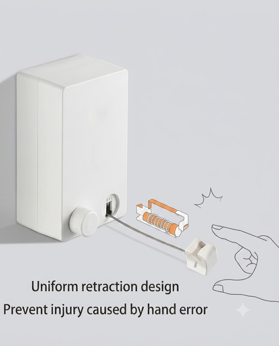 Telescopic Retractable Clothesline – Space-Saving Clothes Drying Rope