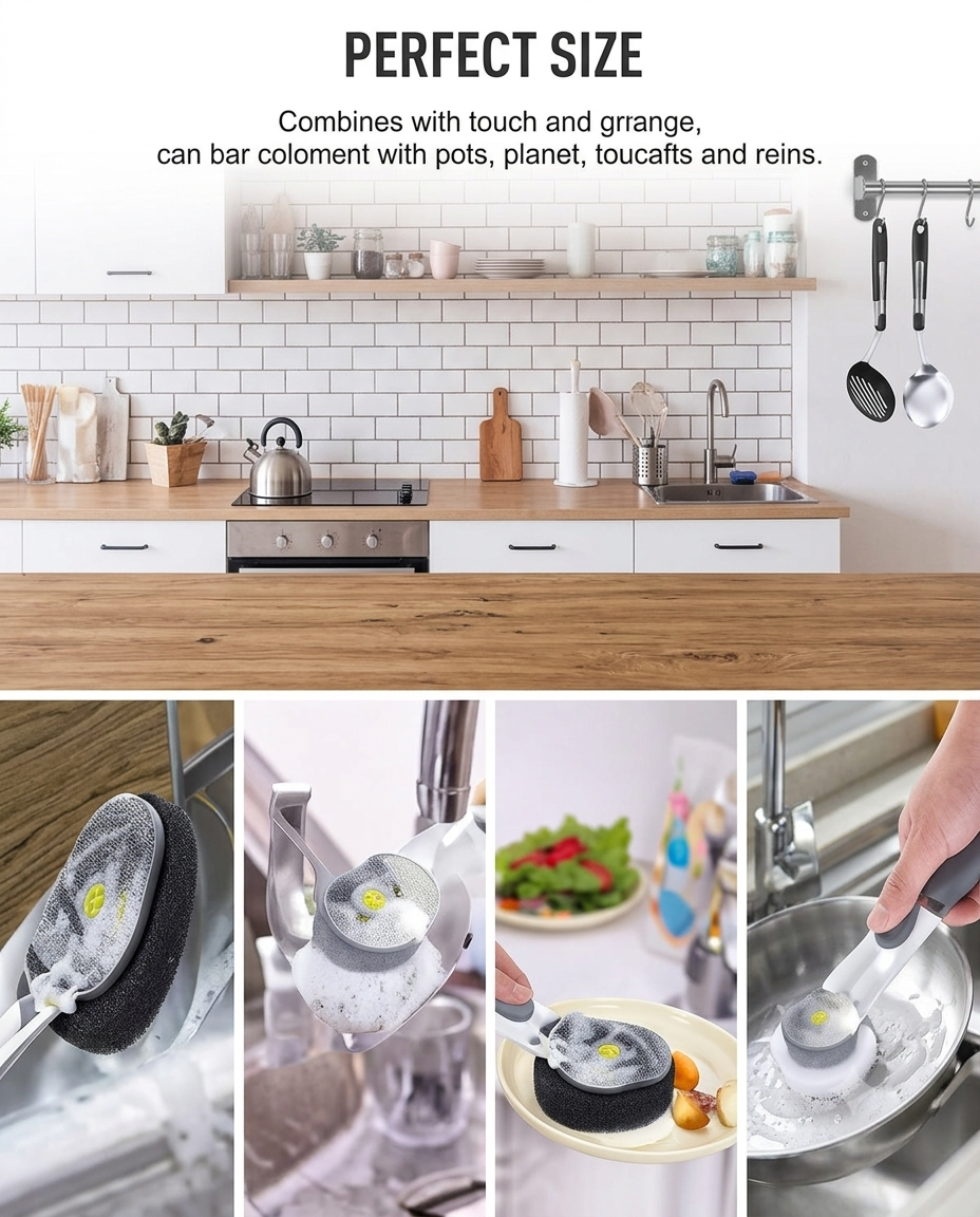 Automatic Electric Kitchen Cleaning Brush – Multi-Purpose Scrubber